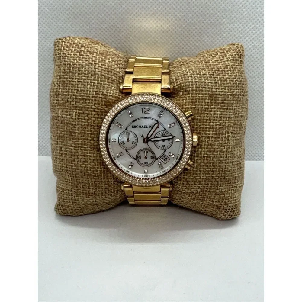 Michael Kors Parker MK5491 Women's Gold Stainless Steel Analog Dial Watch JNA410